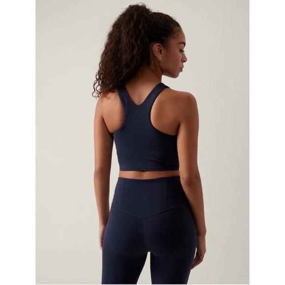 Athleta Conscious Crop Bra Top size Medium in Navy - Picture 4 of 10